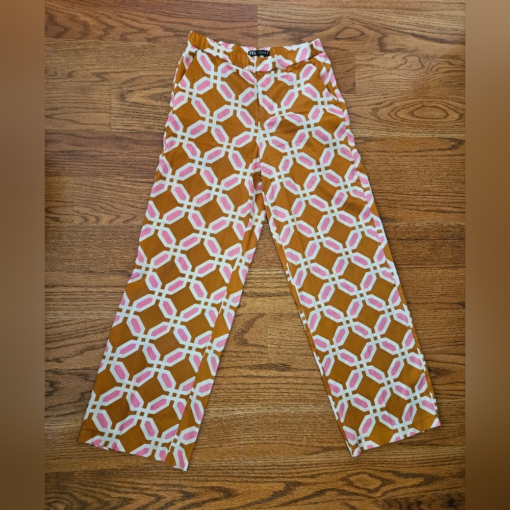 Zara Printed PJ Style Pants